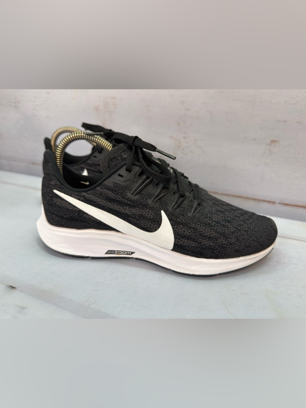 Nike Air Zoom Pegasus 36 Women’s Size 7 Black Running Shoes Sneakers AQ2210-004